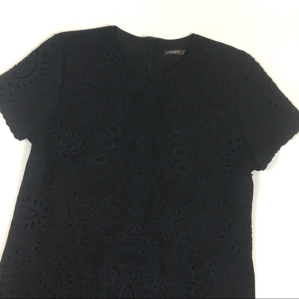J. McLaughlin ponte knit eyelet a-line dress NEW - Picture 6 of 8